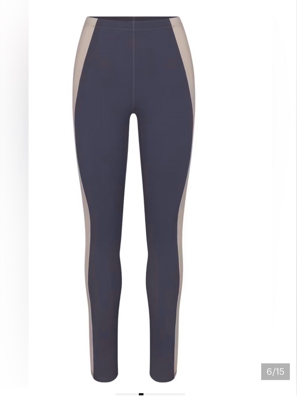 SKIMS Two-Tone Deep Blue and Beige Active Leggings NikeSKIMS Matte Shine Mix